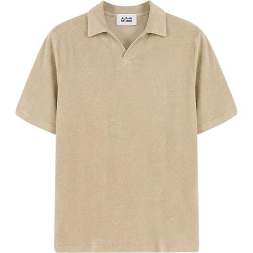 ALPHA STUDIO t-shirt con scollo a v - toni neutri
