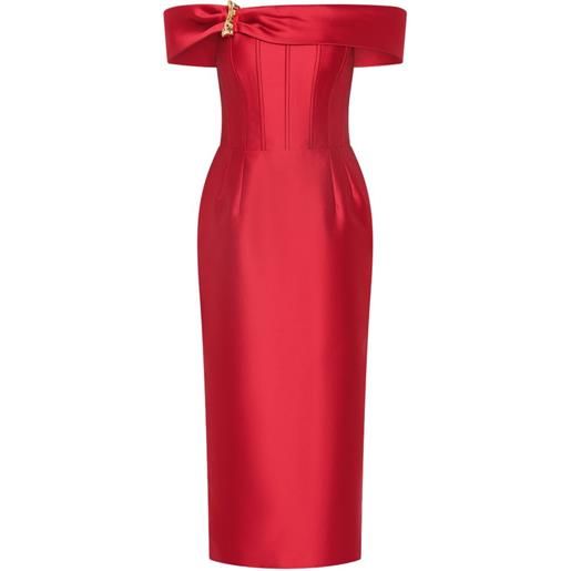 Rebecca Vallance abito midi esmerald - rosso