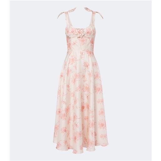 Rodarte abito midi in twill di seta