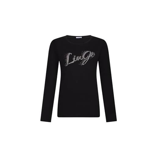 Liu Jo donna t-shirt manica lunga uf5283js923 cotone nero l