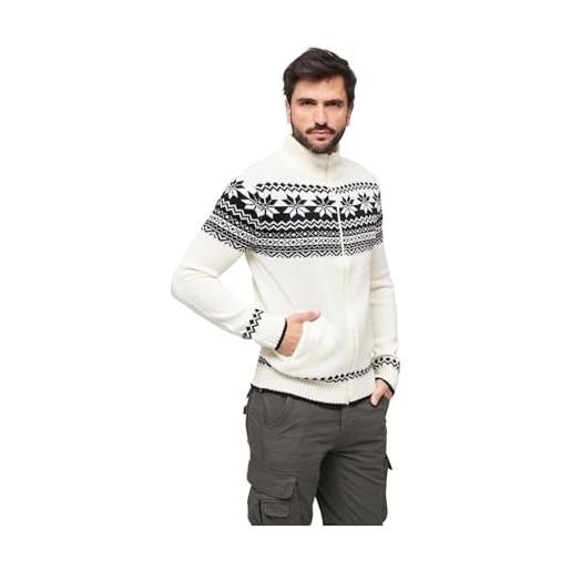 Brandit norwegian cardigan, color: white, size: xxl