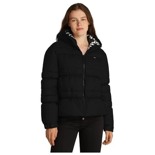 Tommy Jeans donna piumino quilt rouch tape jacket con cappuccio