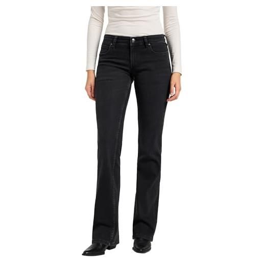 Lee jeans da donna jessica, low rise bootcut fit, gamba bootcut, true to black, 42 it (28w/33l)