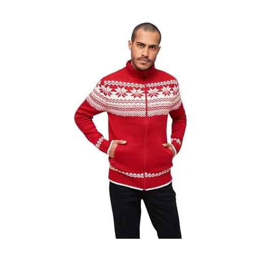 Brandit norwegian cardigan, color: red, size: l