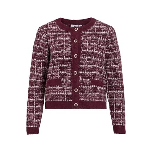 Vila viaudrey check l/s knit cardigan/ka donna