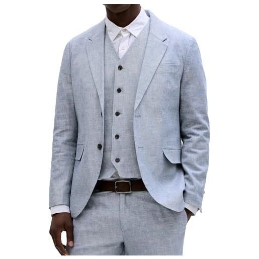 JACK & JONES jprmartin summer blz linen blend no06 sn, denim sbiadito, 58 uomo