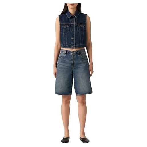 Levi's pantaloncini da donna baggy dad jort denim, hinged heart jort, 34
