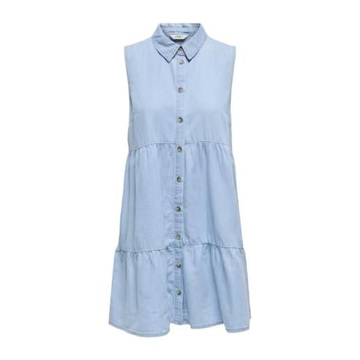 ONLY onlbea siesta sl dnm dress bj, mix blu chiaro, s