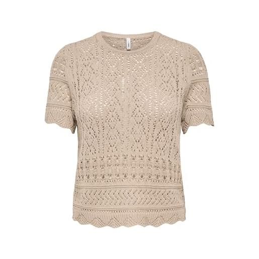 ONLY onlelke life s structure o-neck knt nca, oxford tan. , s