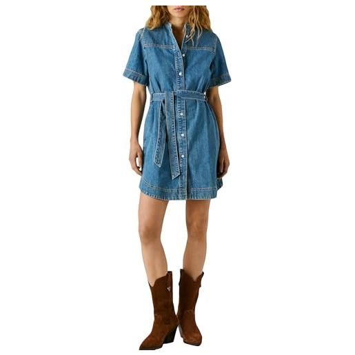 Pepe Jeans denim dress victoria ss vestito, blu (denim-3c0), m donna