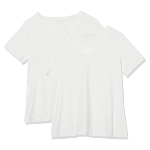 Amazon Essentials donna t-shirt a maniche corte con scollo a v, taglie forti