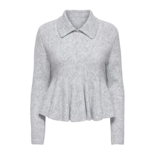 Only onlsofia ls polo collar peplum ex knt