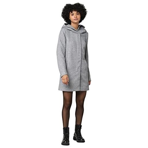 Only onlsedona light coat otw noos cappotto, light grey/melange, xl donna