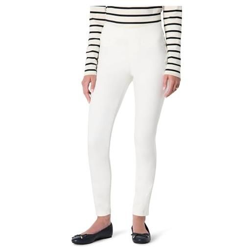 Amazon Essentials jegging da donna in denim elasticizzato a vita medio alta senza cerniera, bianco, 36
