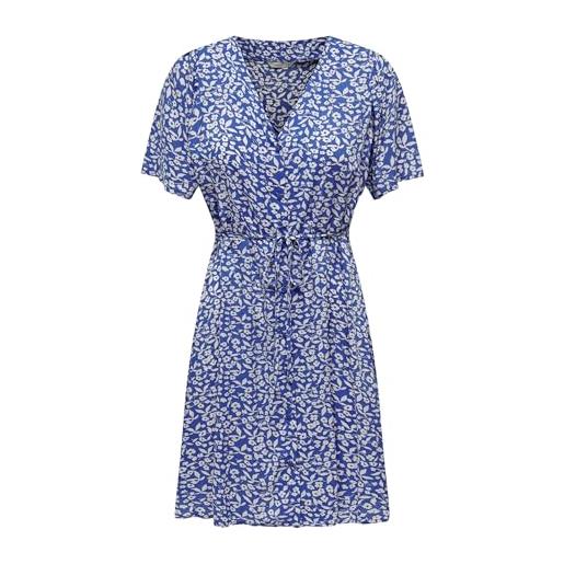 Only abito femminile onlevida 1 abito corto, nebulas blue/aop: hanna flower, l