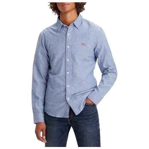 Levi's long-sleeve battery housemark slim, uomo, navy peony, s