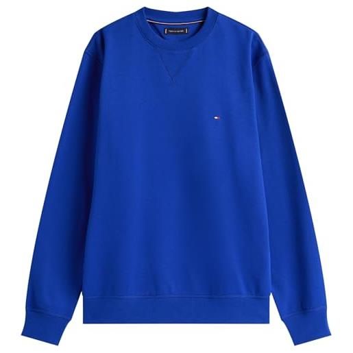 Tommy Hilfiger uomo felpa seasonal fleece con scollo rotondo, blu (wedge blue), xs