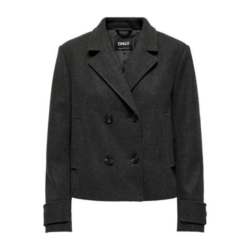 ONLY cappotto femminile onlfreja cappotto, grigio scuro mélange, l