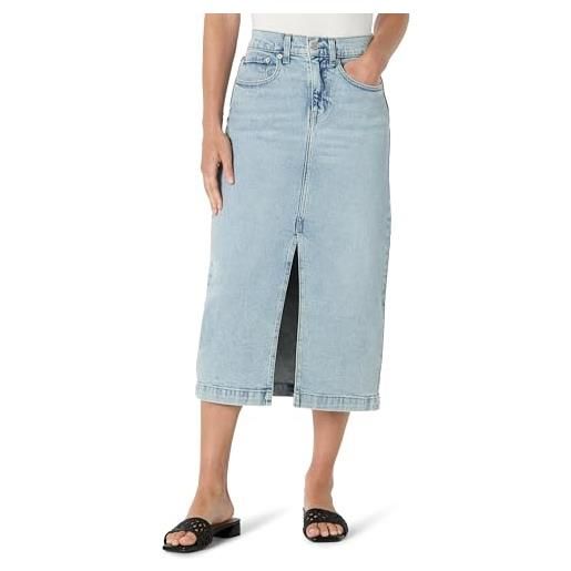 Amazon Essentials gonna lunga in denim a vita alta, vestibilità classica donna