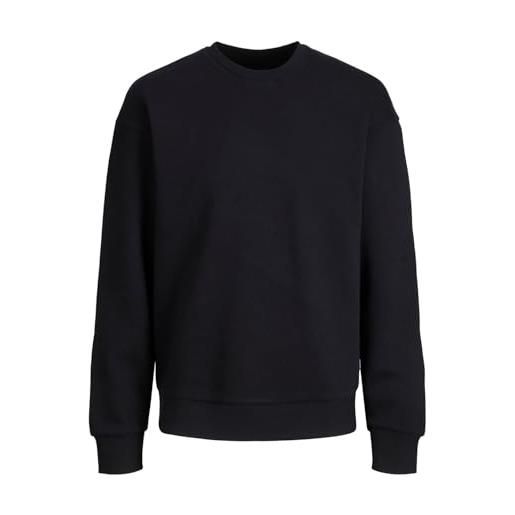 Jack & jones maglia di tuta uomo, nero, 5xl plus