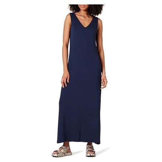 Amazon Essentials abito lungo maxi da donna con scollo a v e spacco laterale in jersey