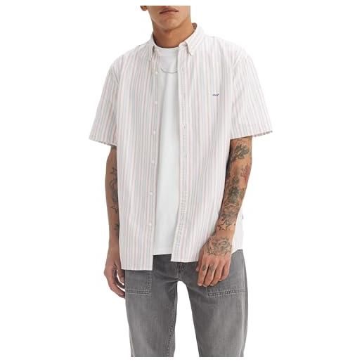 Levi's maglietta a maniche corte da uomo authentic button, cupertino stripe bri, s
