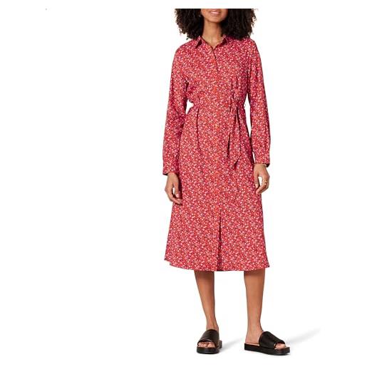 Amazon Essentials abito chemisier midi a maniche lunghe in georgette donna