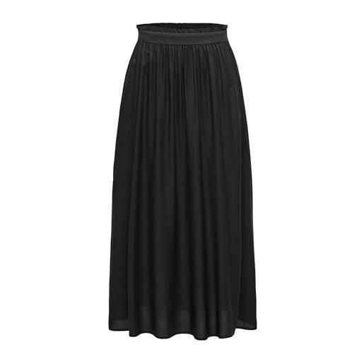Only nos onlvenedig paperbag long skirt wvn noos, gonna donna, nero (black black), 40 (taglia produttore: x-small)