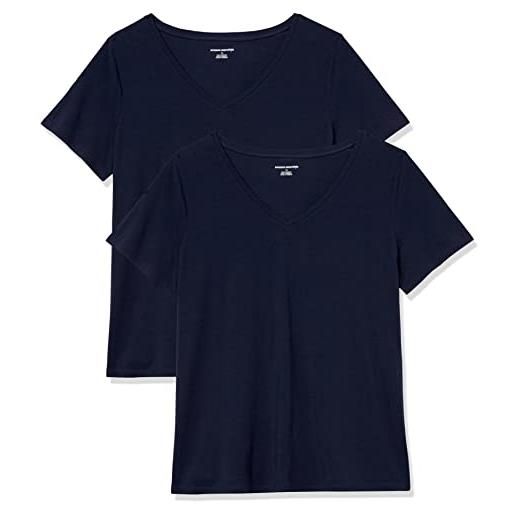 Amazon Essentials donna t-shirt a maniche corte con scollo a v, taglie forti