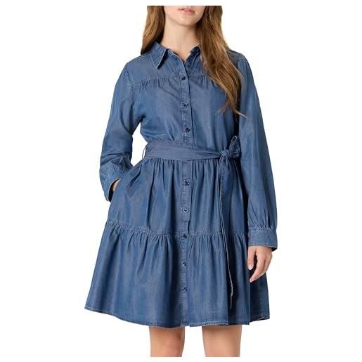 Amazon Essentials abito a maniche lunghe in denim chambray, vestibilità classica donna