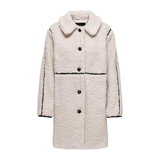 ONLY onlrubi shearling coat otw cappotto, grigio, s, grigio. , s