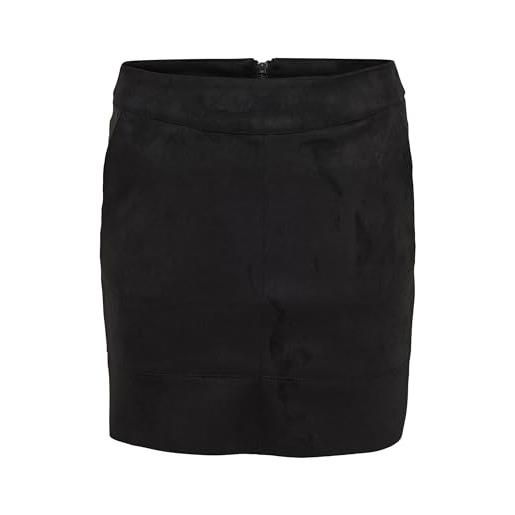 Only nos donna onljulie fauxsuede bonded skirt otw noos gonna not applicable, nero (black black), x-small (taglia produttore: 34)