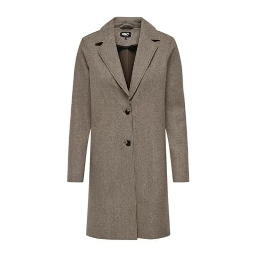 ONLY cappotto corto da donna carrie bonded con colletto, caribou. , xs