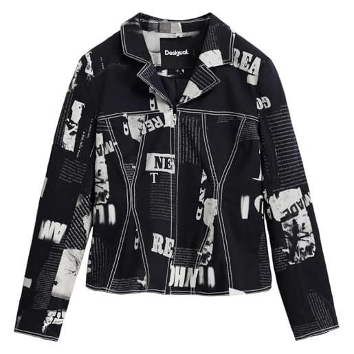 Desigual blazer_newspaper_bla, 2006 dark grey, xl