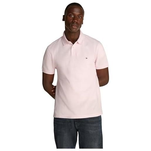 Tommy Hilfiger uomo maglietta polo maniche corte 1985 regular fit, rosa (light pink), s