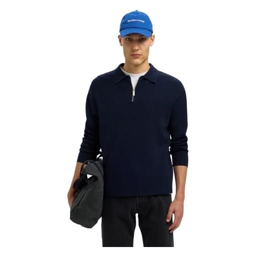 SELECTED MEN half noos slhteller fn relaxed-polo con mezza zip uomo
