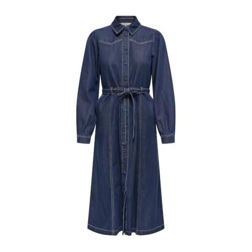 ONLY onljulie ls dnm dress qyt, blu jeans scuro, m donna