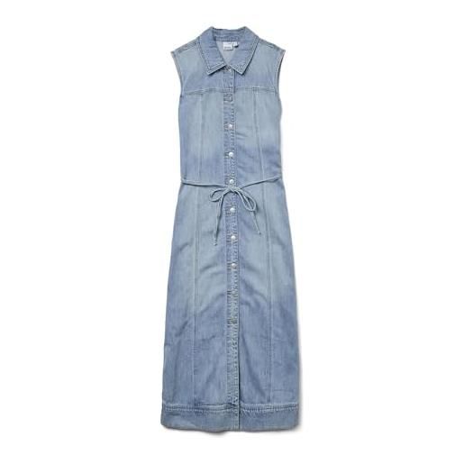 VERO MODA vmnenya sl 7/8 denim vest dress si321, media blu denim, m