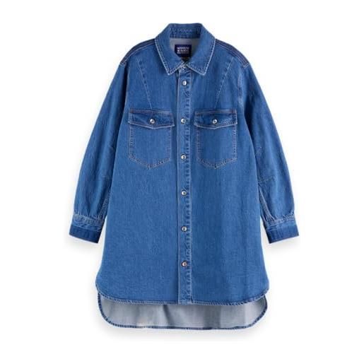 Scotch & Soda mini abito chemisier in denim lavato da donna — art from the heart casual dress, arte dal cuore v439, 70