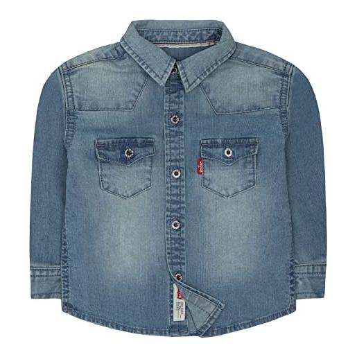 Levi's lvb barstow western shirt, top in tessuto bambini e ragazzi, turchese (vintage stone), 24 mesi