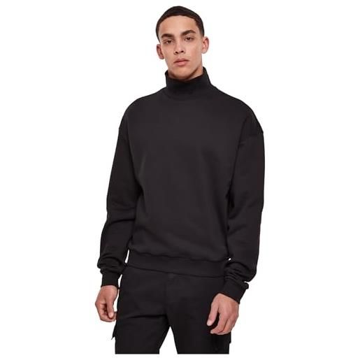 Urban Classics high rib neck crew, maglia di tuta uomo, black, 
