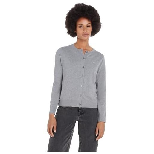 Tommy Hilfiger donna giacca in maglia cardigan jersey fine con chiusura a bottoni