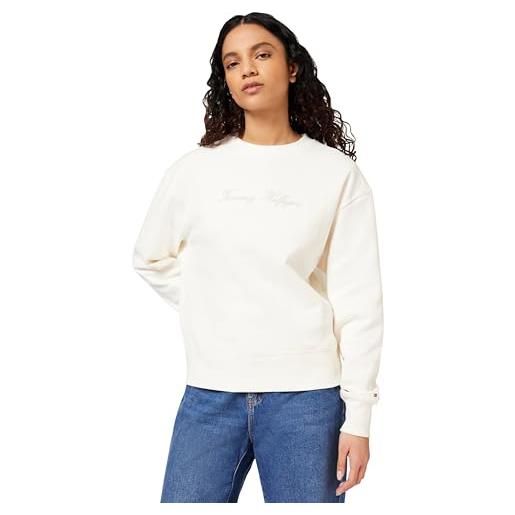 Tommy Hilfiger uomo felpa lurex script scollo rotondo