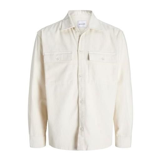 JACK & JONES jjeperfect corduroy - maglietta a maniche corte, bianco antico, xl
