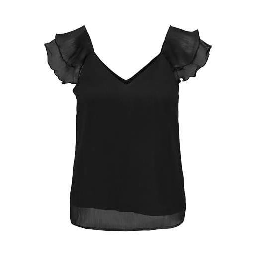 ONLY onlasta life wvn - maglia con cappuccio, nero, xs