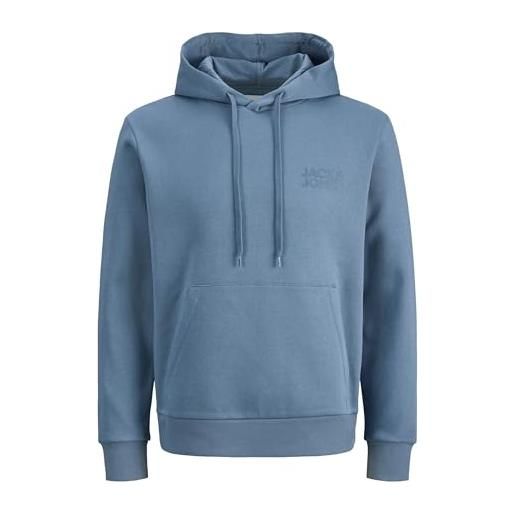 JACK & JONES jjecorp logo sweat hood noos pls - plus size, miraggio blu, 4xl