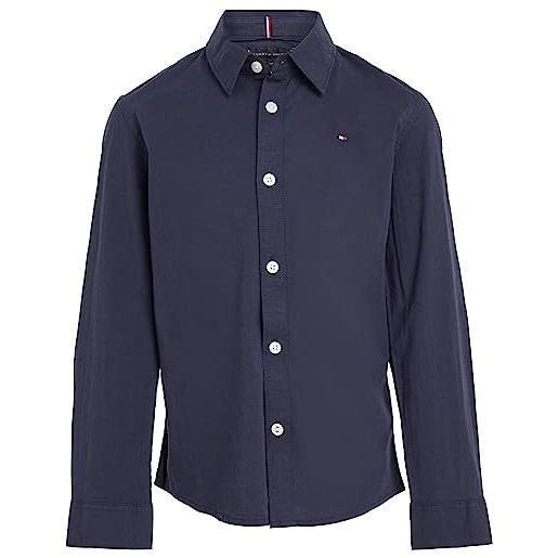 Tommy Hilfiger bambino camicia elasticizzata, blu (twilight navy), 24 mesi