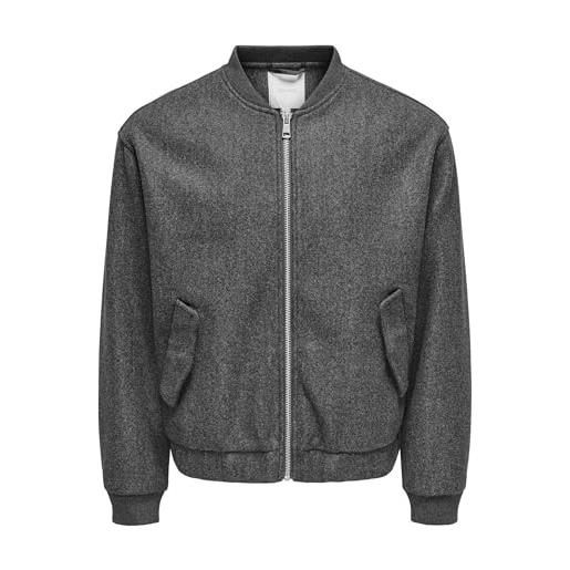 Only & sons onsworf life bomber jacket tw, grigio, m uomo