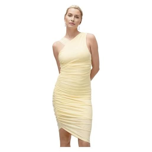 LeGer by Lena Gercke le. Ger dinorah abito- abito midi da donna con scollo asimmetrico - vestibilità aderente - abito con drappeggio - moda per donna - di lena gercke - taglie 34-44