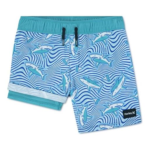 Hurley costume da bagno pull-on bambino, blu, 12-13 anni
